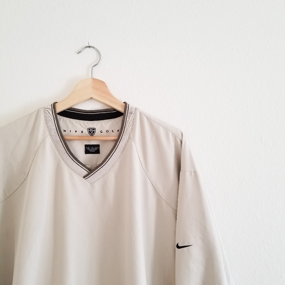 NIKE! Beige Minimalist Windbreaker